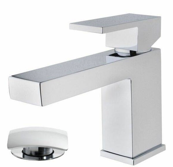 Wiesbaden "Rombo" wastafelkraan met waste chroom