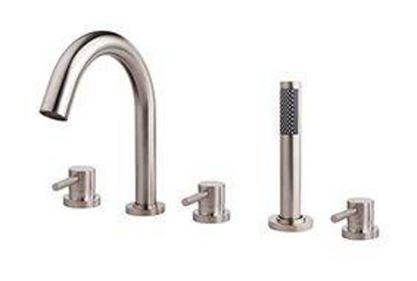 Wiesbaden "Caral" 5-gats badrandcombinatie Geborsteld staal