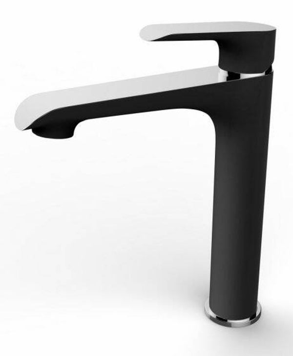 Wiesbaden "Tarma XL " wastafelkraan Zwart/Chroom