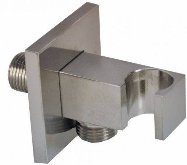 Wiesbaden "Rombo" doucheaansluiting met opsteek Geborsteld staal