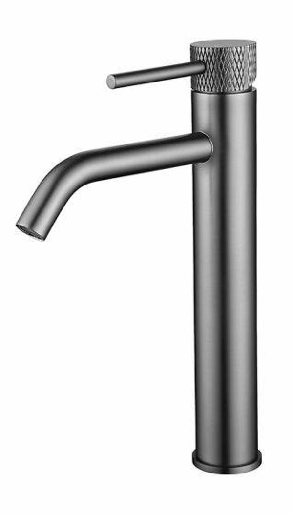 Wiesbaden "Ribbd" XL hoge wastafelmengkraan Gunmetal