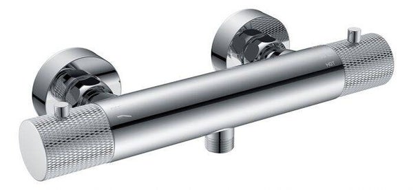 Wiesbaden "Ribbd" thermostatische douchemengkraan hartafstand 15 cm Chroom