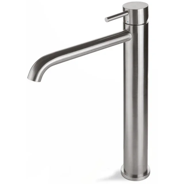 Blue-Label "Viborg-Steel" hoge wastafelkraan RVS