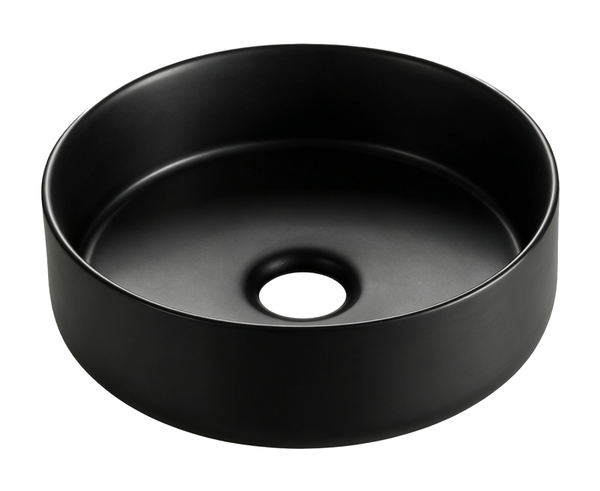 Wiesbaden "Colosso" waskom rond 36 x 12 cm keramiek Mat-zwart
