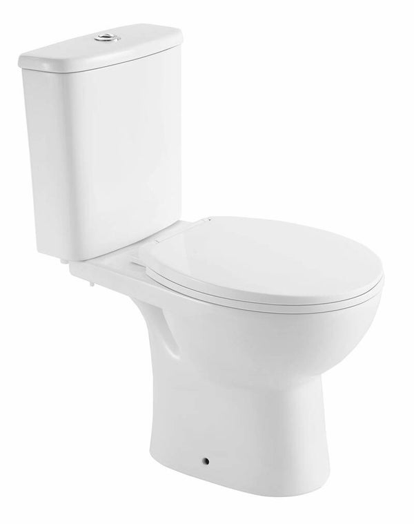 Xellanz Duoblok toilet staand rimless AO met toiletzitting Glans-wit