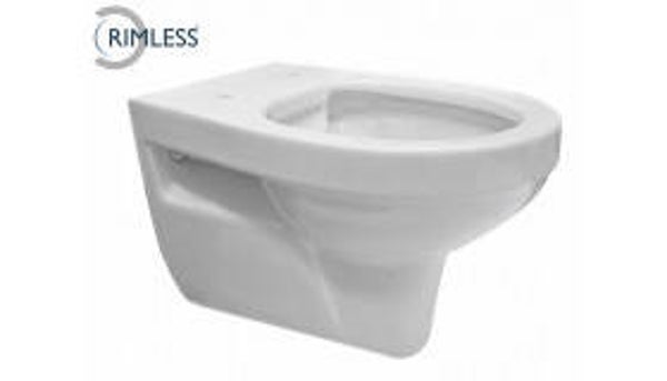 Xellanz "Trevi" wandcloset rimless 53cm Glans-wit