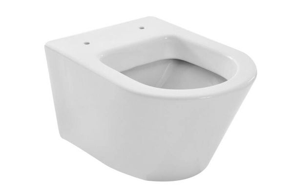 Wiesbaden "Vesta" wandcloset 52cm zonder zitting. Glans-wit