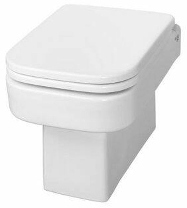 Wiesbaden "Carre" wandcloset 52 cm met Soft-Close zitting wit