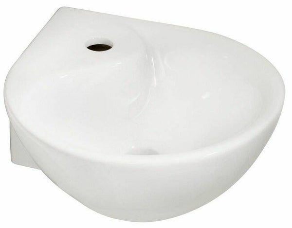 Wiesbaden "Porta" hoekfontein 35 x35 cm Glans-wit