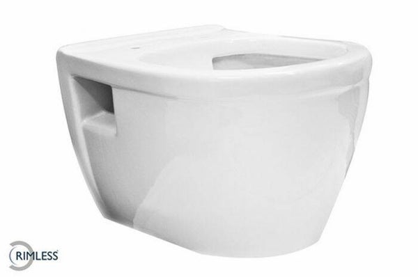 Wiesbaden "Prio" Rimless wandcloset 52 cm zonder zitting wit