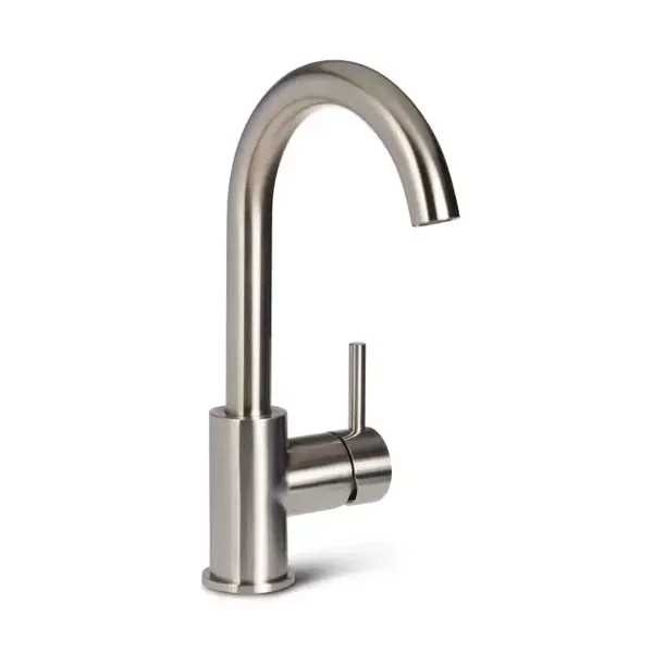 Schiphorst-Sanitair "Blue-Brondby-Xl" C-uitloop wastafelkraan Geborsteld nikkel