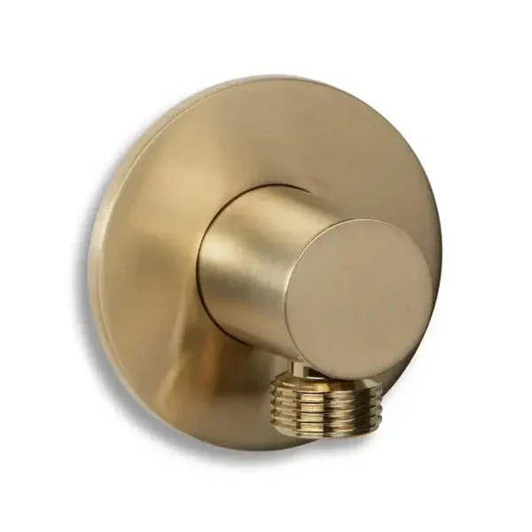 Schiphorst-Sanitair "Blue-Brondby" muuraansluiting met rozet Geborsteld gouc