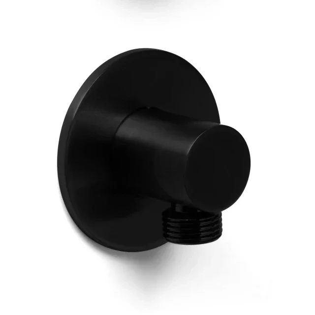 Blue-Label "Brondby" muuraansluiting met rozet Mat-zwart