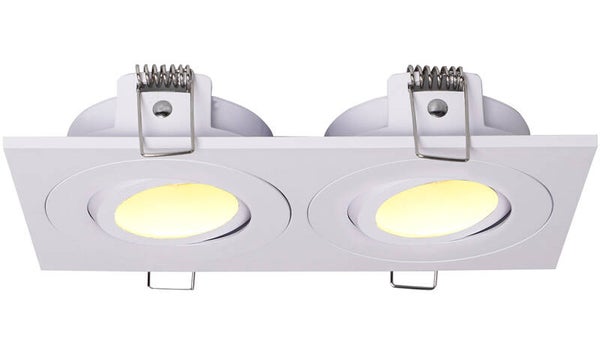 Wiesbaden "Spotz" inbouwspot dubbel dimbaar IP65 Mat-wit