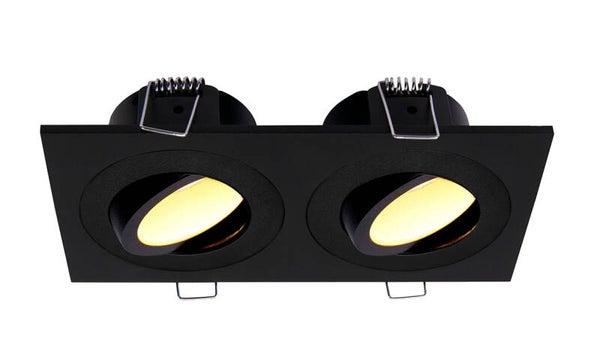 Wiesbaden "Spotz" inbouwspot dubbel dimbaar IP65 Mat-zwart