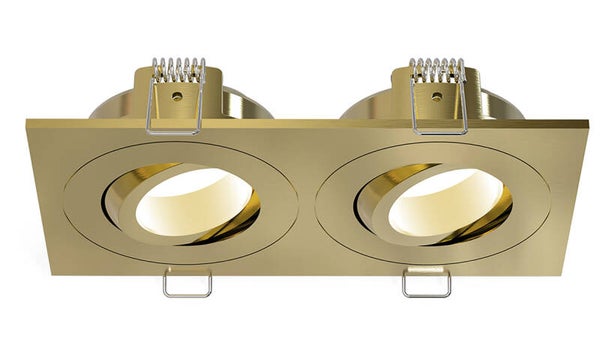 Wiesbaden "Spotz" inbouwspot dubbel dimbaar IP65 Geborsteld messing