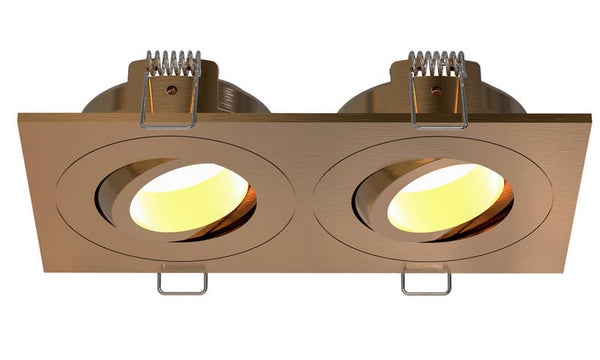 Wiesbaden "Spotz" inbouwspot dubbel dimbaar IP65 Geborsteld brons koper