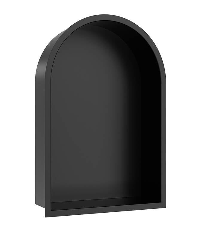 Wiesbaden "Demis" inbouwnis ovaal 30 x 45 x 7 cm Mat-zwart