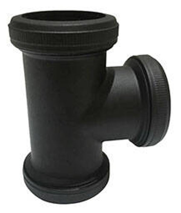 Wiesbaden "UniMatch" buisverbinder T-stuk 32 mm Mat-zwart