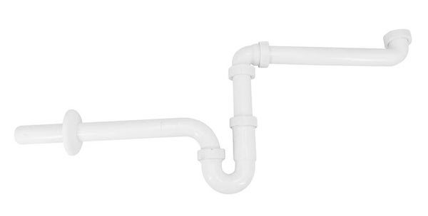 Wiesbaden Ruimtebesparende sifon voor wastafel 5/4” x 32 mm