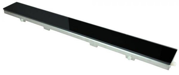 Wiesbaden "Glasrooster" voor douchegoot 50 x 7 cm glanzend Zwart