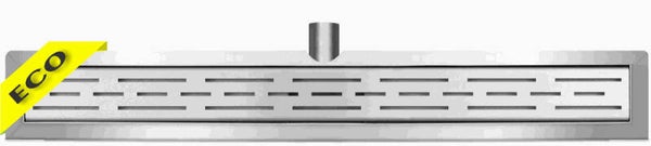 Xellanz "Eco" douchegoot met muurflens en rooster 100 x 7 cm RVS