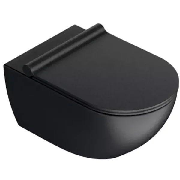 Catalano "Zero-Tonalita-55" Newflush wandcloset met Soft Close /Quick Release zitting Mat-zwart