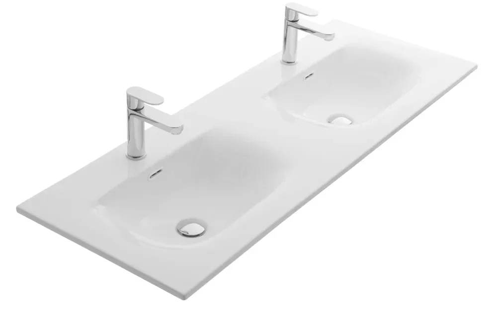 Blue-Label "Mette" Wastafel 120x46x1.8 Glans-wit