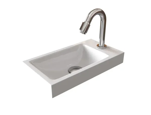 Blue-Label "Mette-Joy" fontein 40x22x5.5 Glans-wit