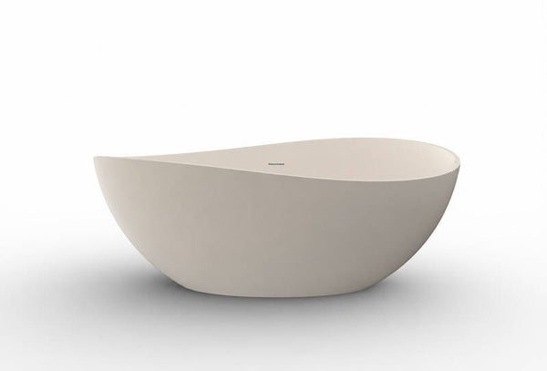 Wiesbaden "Waive" vrijstaand ligbad 160 x 95 cm solid surface Beige