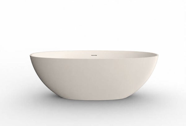 Wiesbaden "Chiek" vrijstaand ligbad 165 x 75 cm solid surface Beige