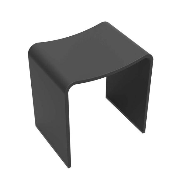 Wiesbaden "Zita" kruk solid surface Mat-zwart