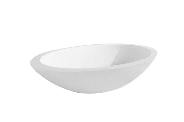 Wiesbaden "Kim" opzetwastafel Solid Surface 59 x 35 cm Mat-wit