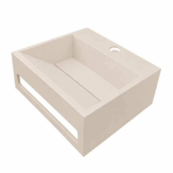 Wiesbaden "Julia" solid surface 30 x 28 x 12,5 cm Beige