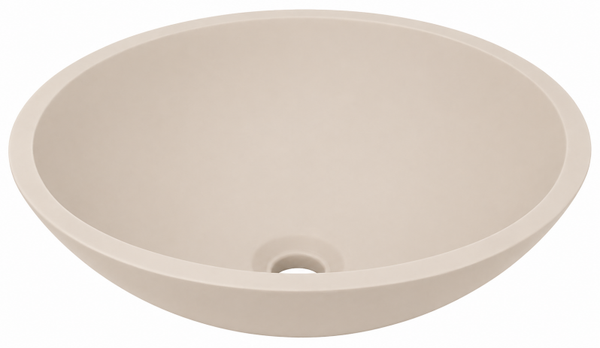 Wiesbaden "Valerie" opzetwastafel Solid Surface 43 cm Beige