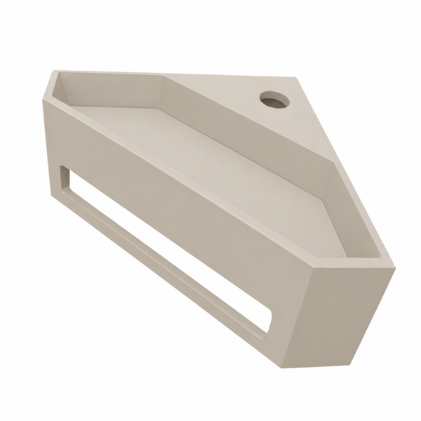 Wiesbaden "Julia" hoekfontein 35 x 35 x 16 cm solid surface Beige
