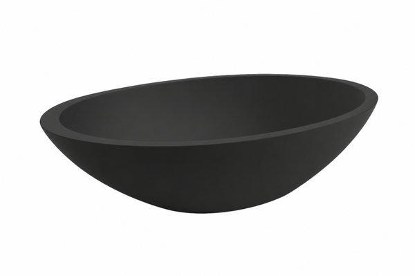 Wiesbaden "Kim" opzetwastafel Solid Surface 59 x 35 cm Mat-zwart