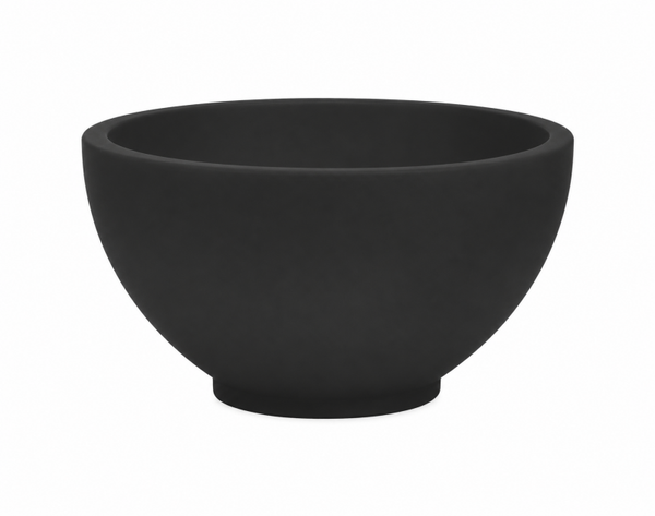 Wiesbaden "Tessa" waskom rond 20 x 11 cm solid surface Mat-zwart