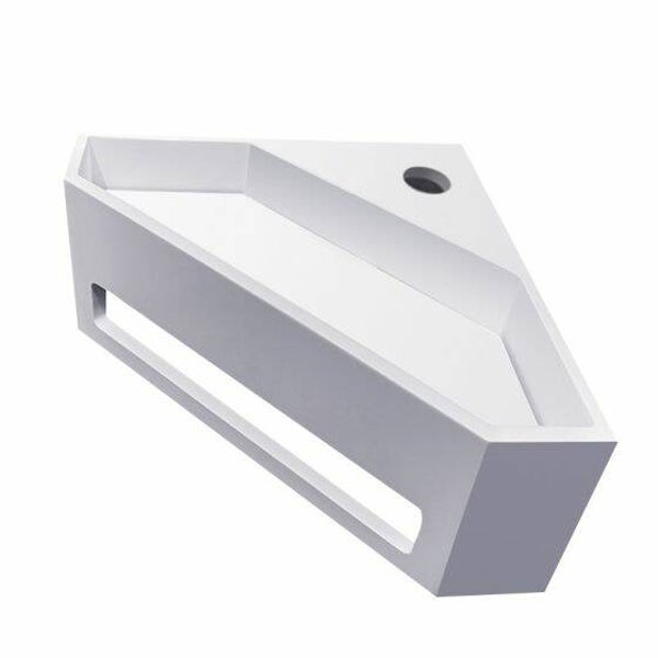 Wiesbaden "Julia" hoekfontein solid surface 35 x 35 x 16 cm mat wit