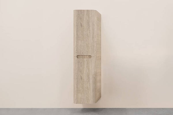 Wiesbaden "Sulora kolomkast afgeronde hoeken geribbeld 160 x 40 x 35 cm Licht-eiken