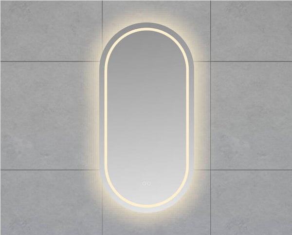 Wiesbaden "Lumora" spiegel ovaal met LED, dimbaar en spiegelverwarming 100 x 50 cm