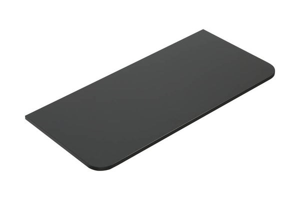 Wiesbaden "Novira" topblad afgeronde hoeken 120 x 48 cm Mat-zwart