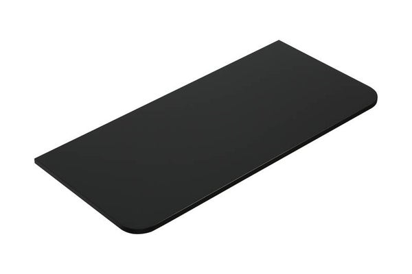 Wiesbaden "Sulora" topblad afgeronde hoeken 80 x 48 cm Mat-zwart