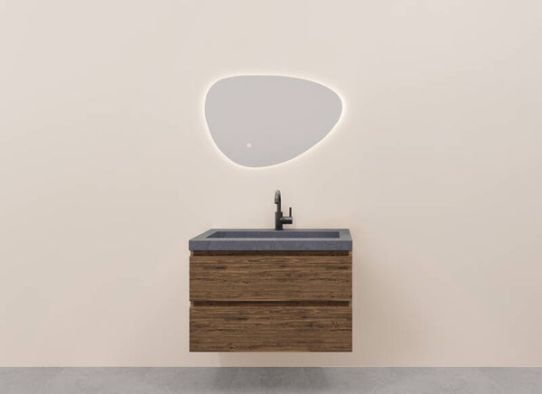 Wiesbaden "Alvara" onderkast met 2 laden 1 uitsparingen 100 x 46 cm Warm-eiken