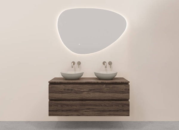 Wiesbaden "Alvara" onderkast met 2 laden 2 uitsparingen 120 x 46 cm Donker-eiken
