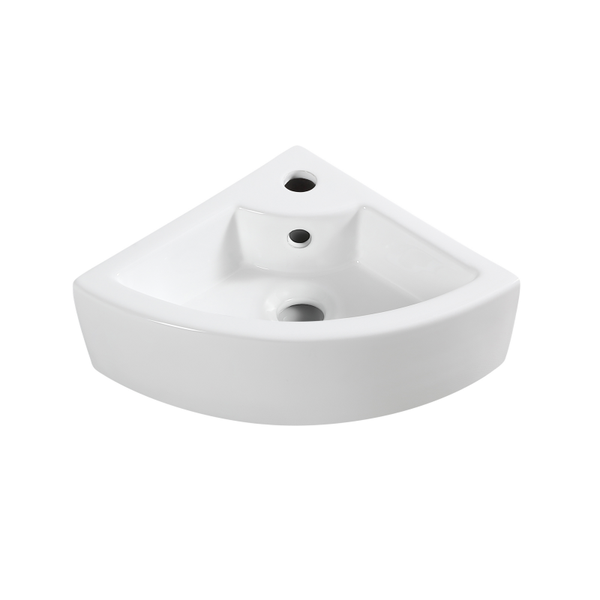 Best-Design "Floor" hoekfontein 32.5x32.5x13cm Glans-wit