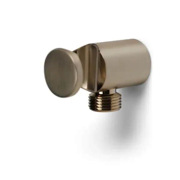 Schiphorst-Sanitair "Blue-Brondby" handdouchehouder met slangaansluiting Geborsteld goud