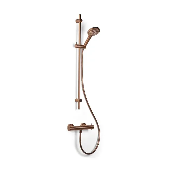 Schiphorst-Sanitair "Blue-Brondby" glijstangset 90cm Geborsteld brons
