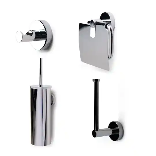 Schiphorst-sanitair "Blue-Vida-facet" Toilet accessoires set Chroom