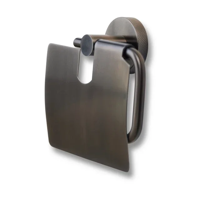 Schiphorst-Sanitair "Blue-Vida-Facet" Toiletrolhouder met klep Gunmetal